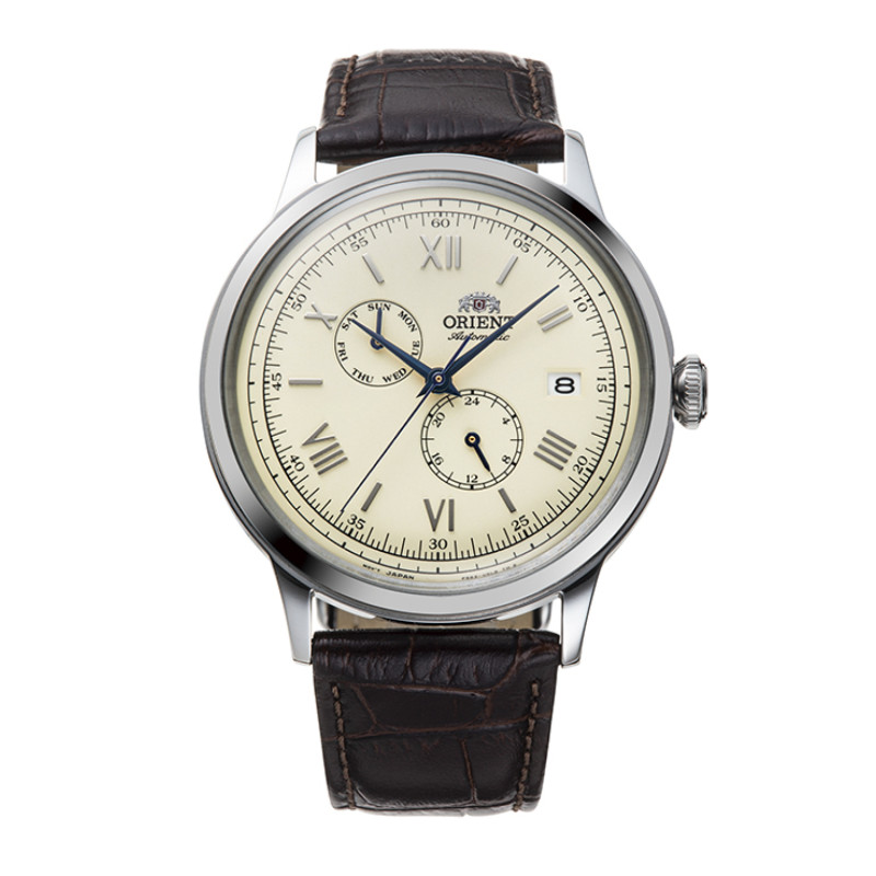 orient-bambino-ra-ak0702y30b-mechanisch-horloge-met-stalen-kast-en-lederen-band-o-41-mm