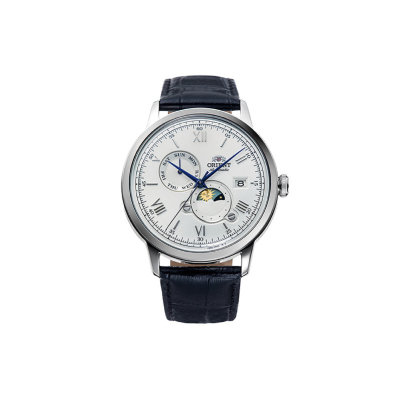 orient-bambino-sun-and-moon-ra-ak0802s30b-mechanisch-horloge-zwarte-leren-band-o-42-mm