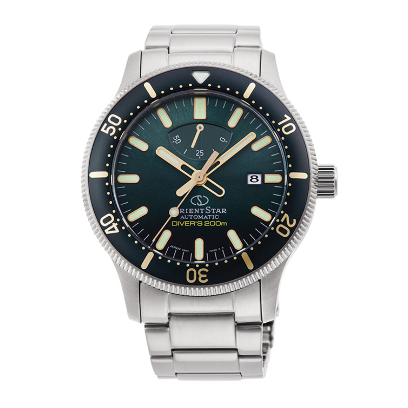 orient-star-diver-re-au0307e00b-automatisch-herenhorloge-met-groene-wijzerplaat-en-stalen-band-o-43-mm