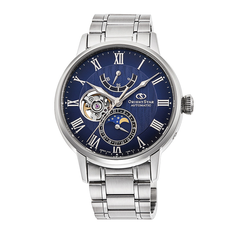 orient-star-m-collection-pleiades-re-ay0103l00b-horloge-van-staal-met-automatisch-uurwerk-en-maanfase-indicator-41-mm