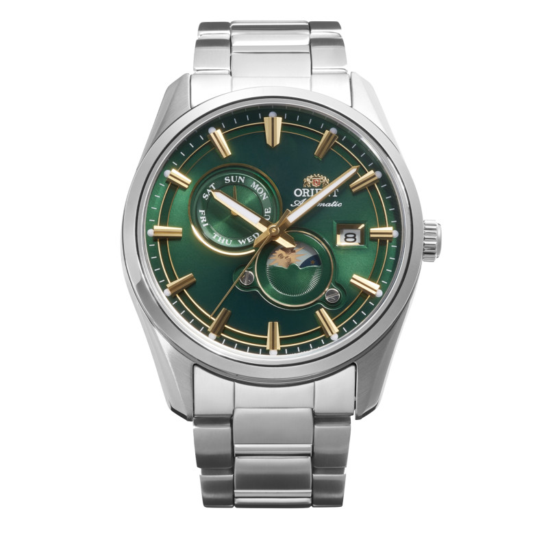 orient-stretto-ra-ak0314e30b-zilverkleurig-maanfase-horloge-met-groene-wijzerplaat-en-schakelband-42-mm
