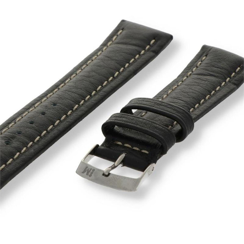morellato-pmu019kuga-zwart-leren-horlogeband-met-lichtbruin-stiksel