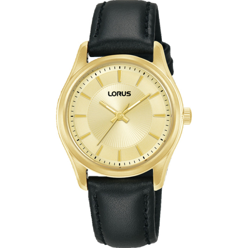 lorus-rg254xx9-dameshorloge-van-goudkleurig-staal-met-zwartlederen-horlogeband-o-31-mm