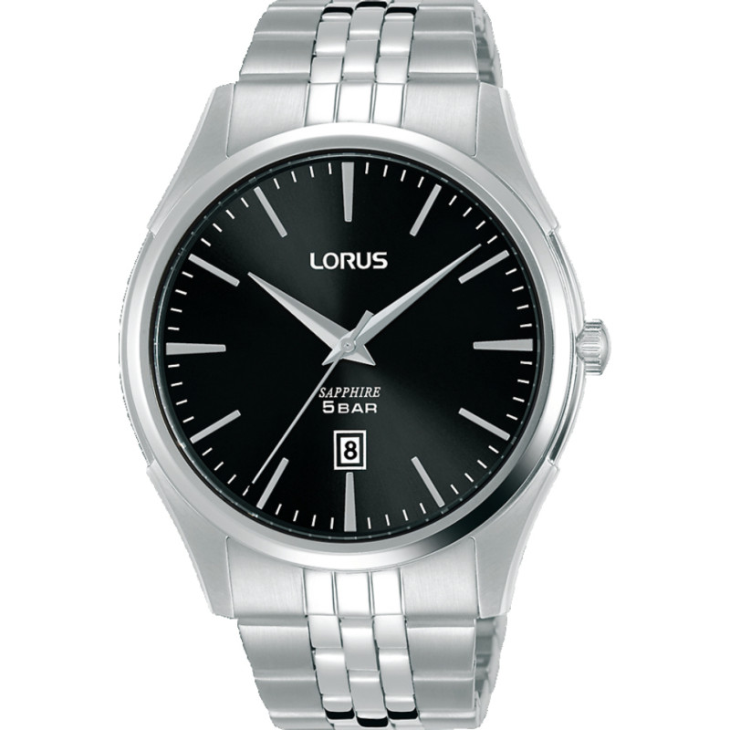 lorus-rh945nx5-herenhorloge-van-zilverkleurig-staal-met-een-zwarte-wijzerplaat-en-datumweergave-o-42-mm