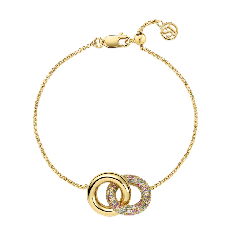 sif-jakobs-carrara-sj-b2477-xcz-yg-armband-van-goldplated-zilver-met-multicolor-zirkonia-in-cirkelvormen-18-cm