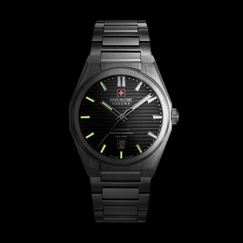swiss-military-hanowa-avalanche-smwgl0006903-automatisch-horloge-met-stalen-band-en-grijze-kast-41-mm