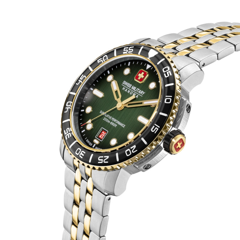 swiss-military-hanowa-black-marlin-smwgh0001761-quartz-duikhorloge-in-zilver-en-goudkleurig-staal-o-44-mm