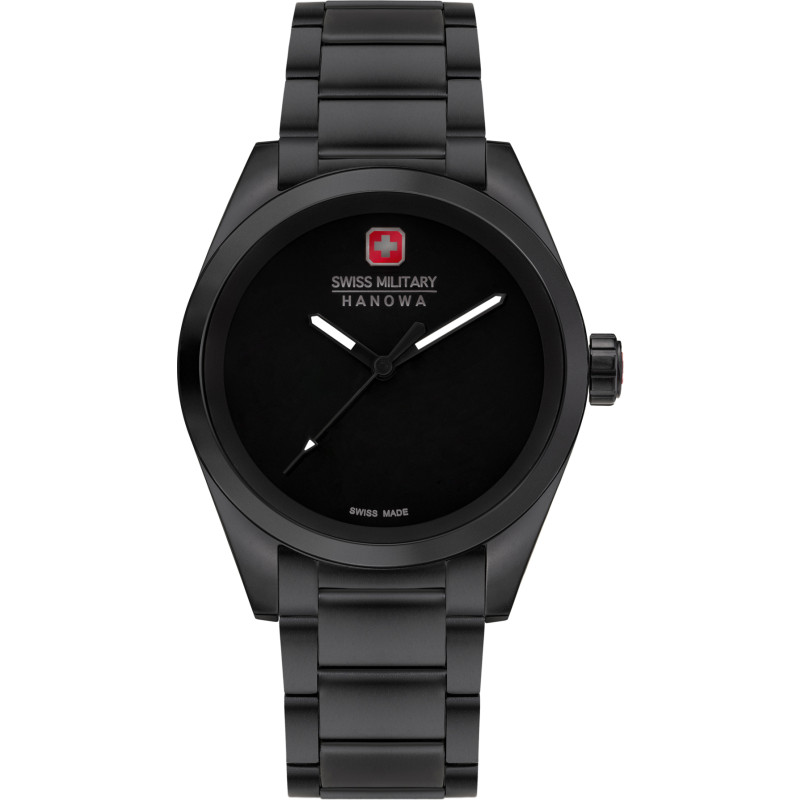 swiss-military-hanowa-dark-matter-smwgg0003530-quartz-horloge-van-zwart-staal-en-zwarte-wijzerplaat-o-42-mm