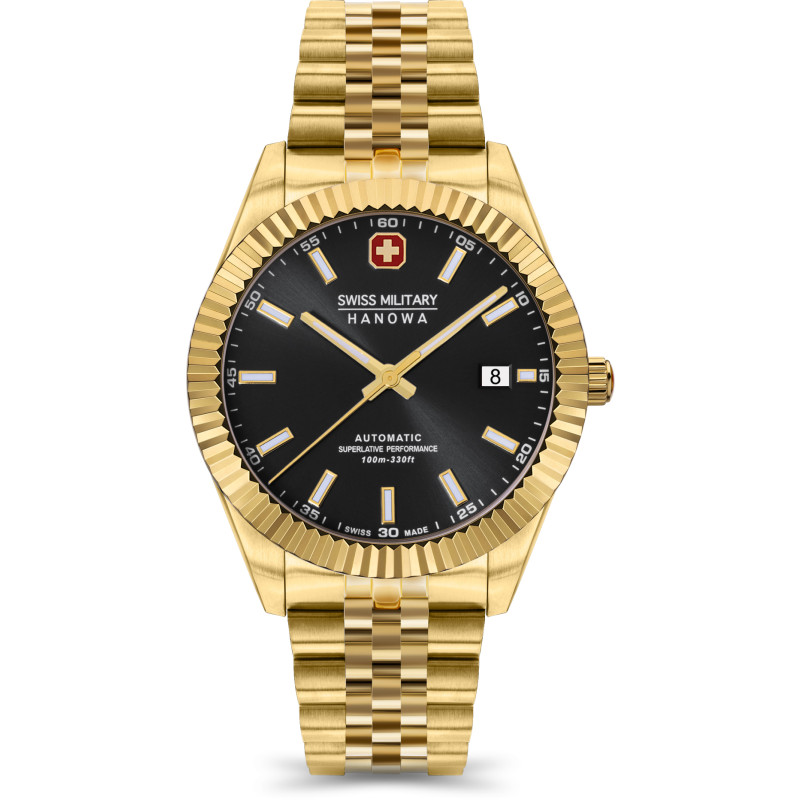 swiss-military-hanowa-diligenter-smwgl0002110-horloge-met-goudkleurige-kast-en-band-o-41-mm