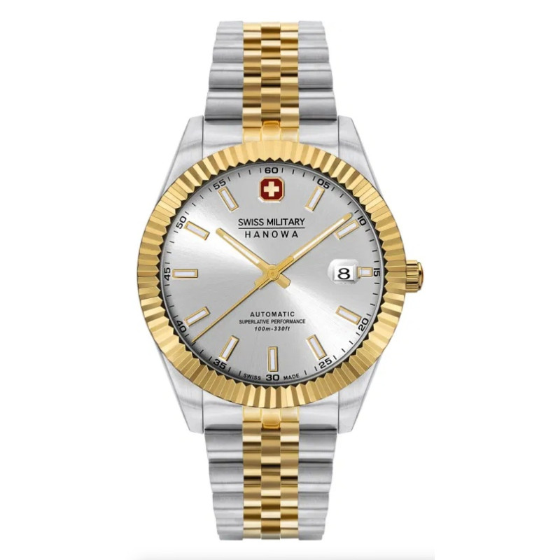 swiss-military-hanowa-diligenter-smwgl0002161-bicolor-automatisch-horloge-van-staal-met-datum-41-mm