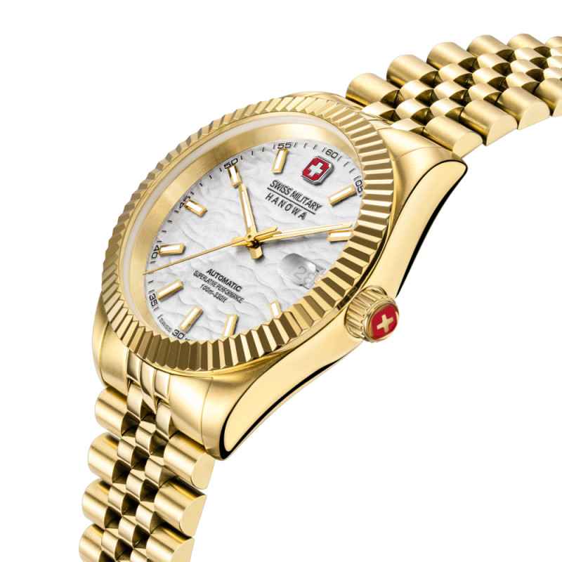 swiss-military-hanowa-master-diligenter-smwgl0005410-horloge-van-goudkleurig-staal-met-zwarte-wijzerplaat-41-mm