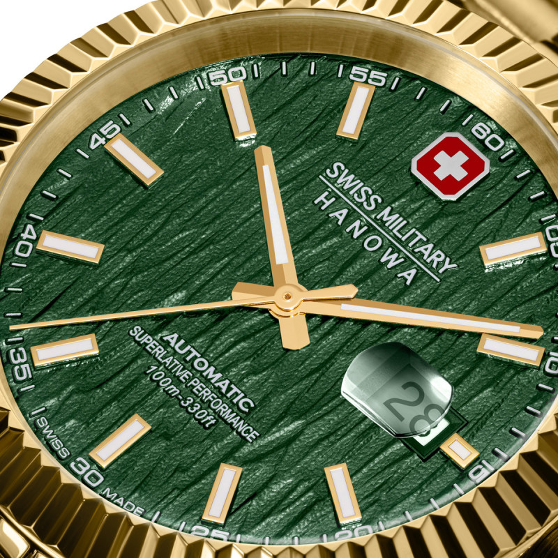 swiss-military-hanowa-master-diligenter-smwgl0005412-herenhorloge-van-gold-plated-staal-met-groene-wijzerplaat