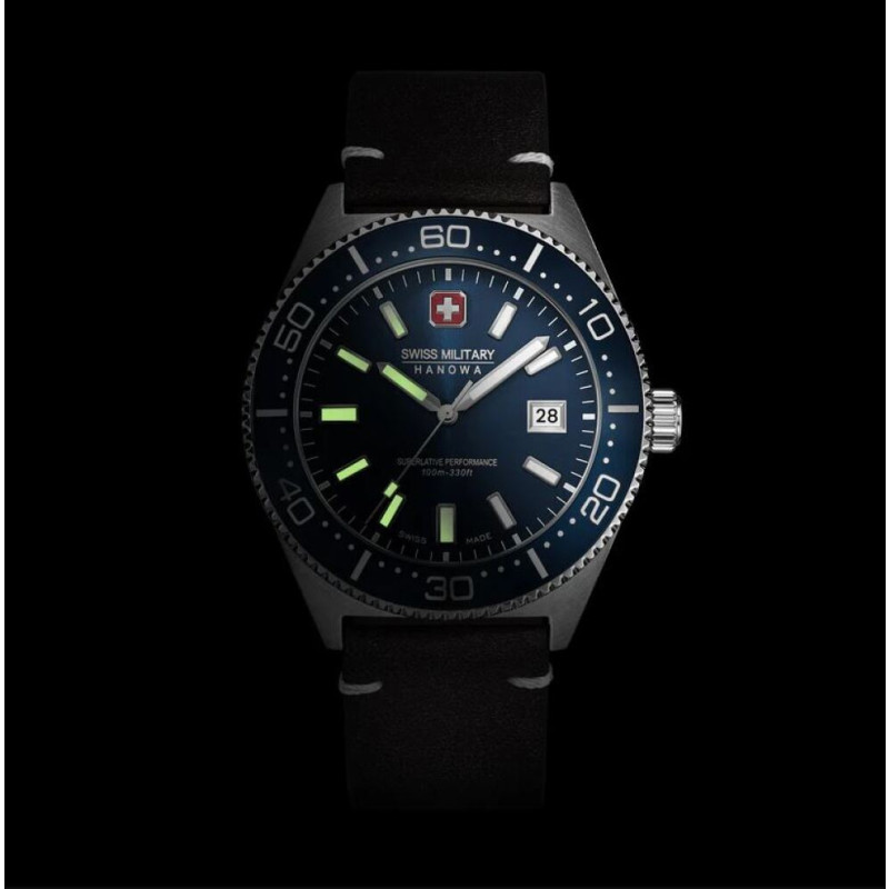 swiss-military-hanowa-nomad-smwgb0004902-set-herenhorloge-van-staal-met-3-verschillende-horlogebanden-o-43-mm
