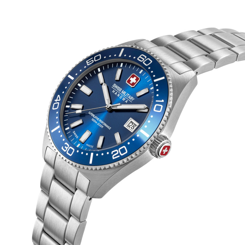 swiss-military-hanowa-nomad-smwgh0004904-blauw-herenhorloge-met-zilverkleurige-stalen-band-43-mm