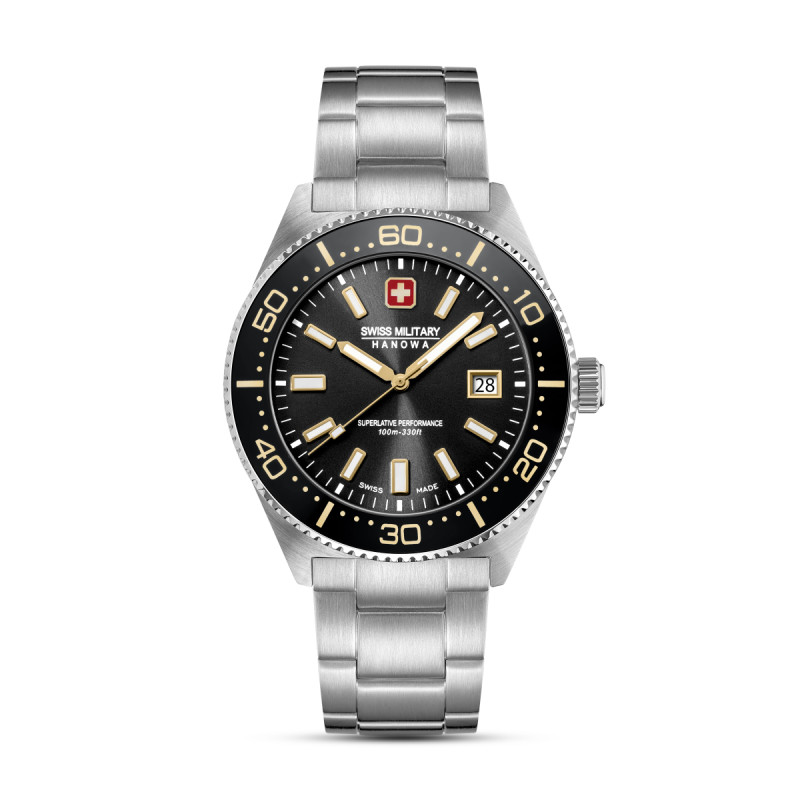 swiss-military-hanowa-nomad-smwgh0004905-zwart-horloge-met-schakelband-en-goudkleurige-details-43-mm