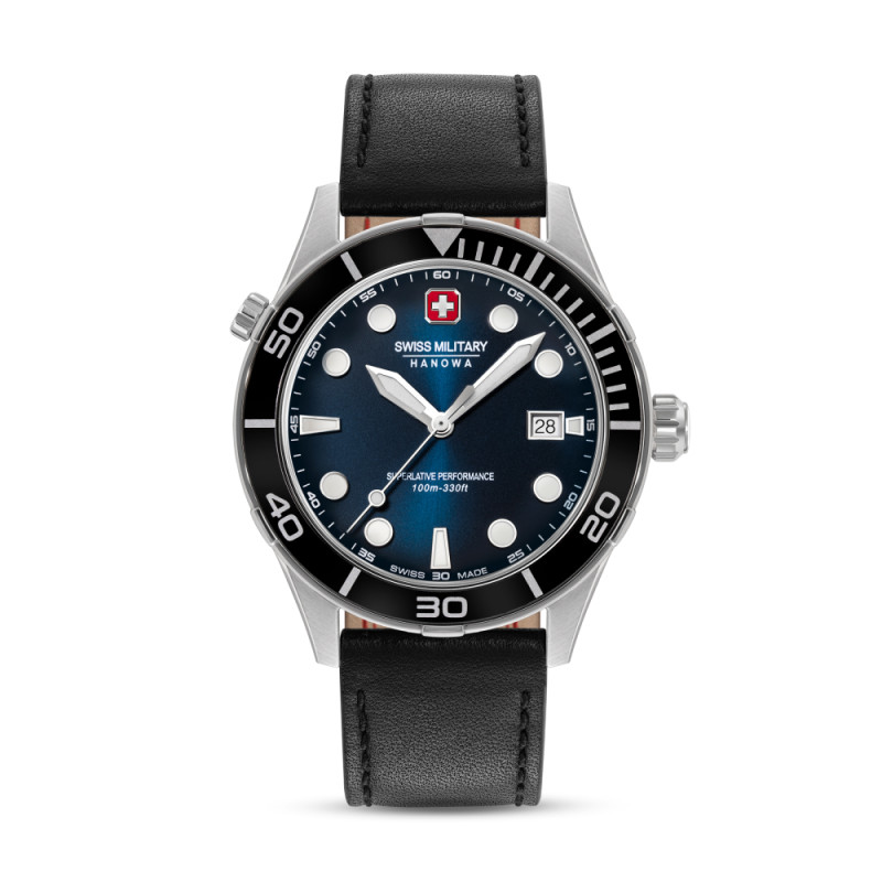 swiss-military-hanowa-phoenix-smwgh0004001-set-herenhorloge-met-2-bezels-en-2-banden-in-leder-en-staal-o-43-mm