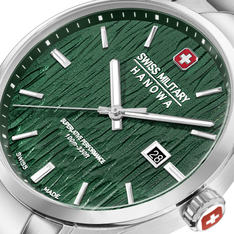swiss-military-hanowa-silver-fir-smwgh0006101-herenhorloge-van-zilverkleurig-staal-en-groene-wijzerplaat-42-mm