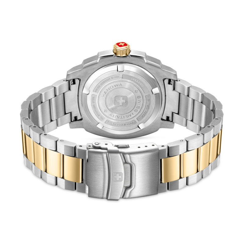 swiss-military-hanowa-sirius-smwgh0006560-quartz-horloge-bicolor-met-goudkleurige-wijzerplaat-40-mm