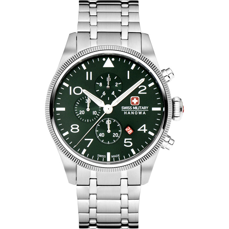 swiss-military-hanowa-thunderbolt-smwgi0000404-chronograaf-horloge-met-groene-wijzerplaat-en-stalen-kast-43-mm