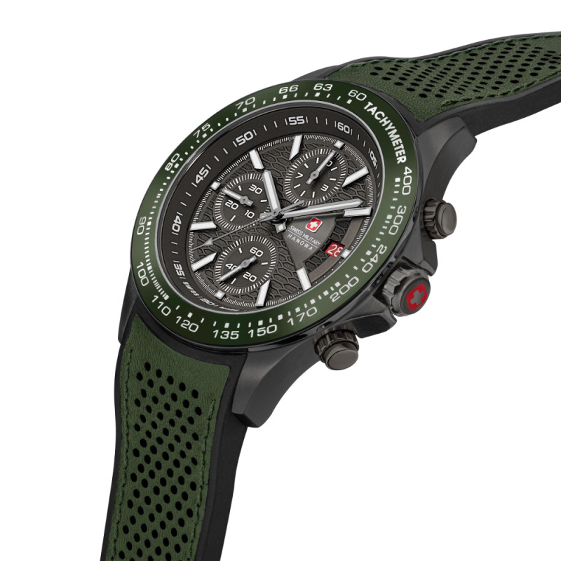 swiss-military-hanowa-watchman-smwgo0003441-quartz-horloge-met-grijze-stalen-kast-en-wijzerplaat-o-43-mm