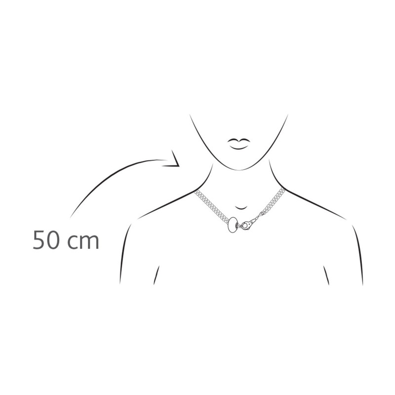 Zilveren ketting met hanger hart parel | -NL