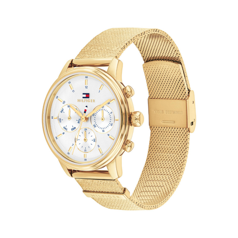 tommy-hilfiger-blake-th1782808-goudkleurig-dameshorloge-met-zilverkleurige-wijzerplaat-en-mesh-o-34-mm