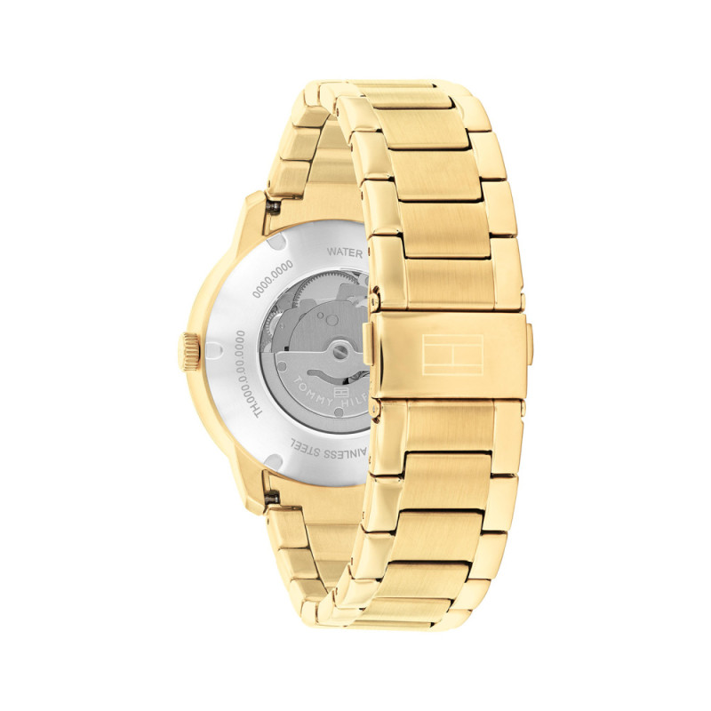 tommy-hilfiger-henry-th1710662-automatisch-herenhorloge-goudkleurig-staal-met-groene-wijzerplaat
