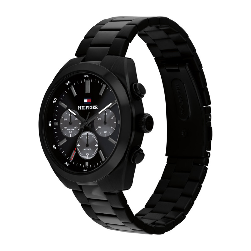tommy-hilfiger-hudson-th1710724-zwart-stalen-herenhorloge-met-zwarte-wijzerplaat-o-40-mm