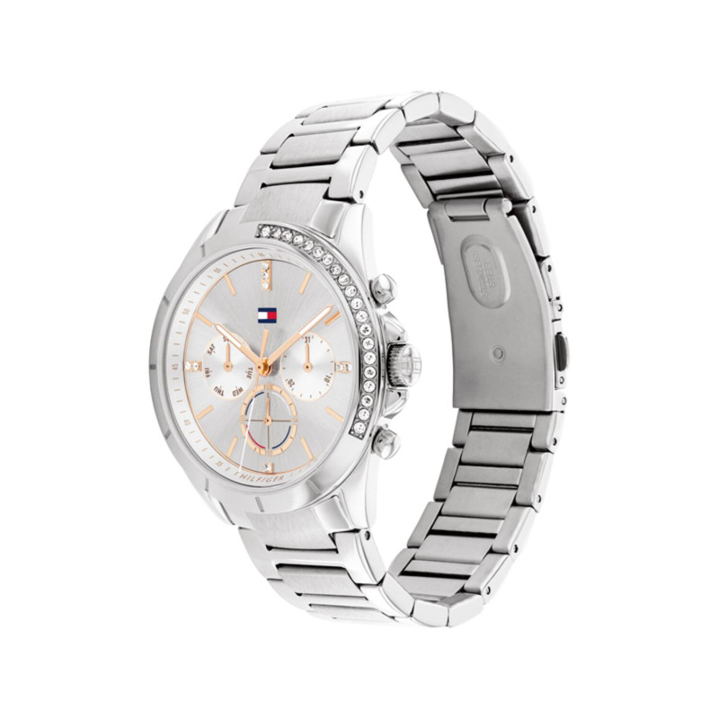 tommy-hilfiger-kennedy-th1782384-chronograaf-dameshorloge-van-staal-zilverkleurige-wijzerplaat-o-38-mm