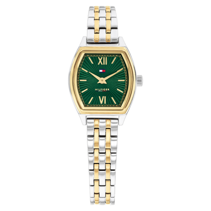 tommy-hilfiger-norah-th1782907-dameshorloge-met-groene-wijzerplaat-en-bicolor-band-o-22-mm