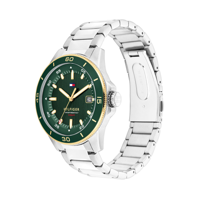 tommy-hilfiger-remy-th1792230-herenhorloge-staal-met-groene-wijzerplaat-diameter-43-mm