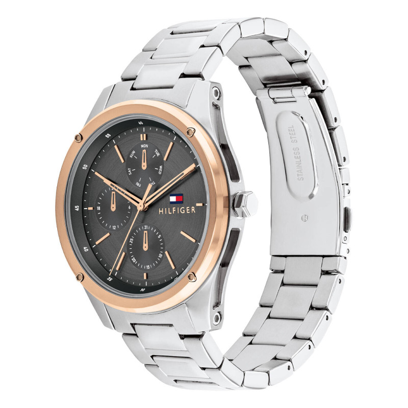 tommy-hilfiger-tyler-th1710541-herenhorloge-met-stalen-band-en-grijze-wijzerplaat-diameter-43-mm