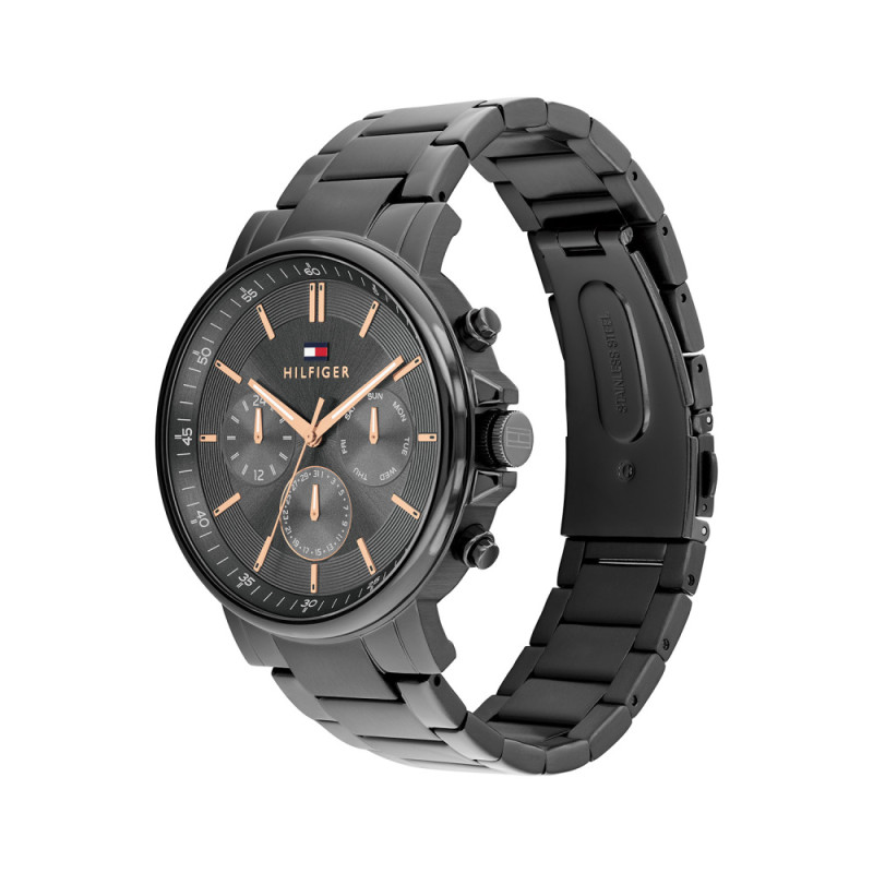 tommy-hilfiger-tyson-th1710711-stalen-herenhorloge-met-rosekleurige-accenten-en-grijze-wijzerplaat-o-43-mm