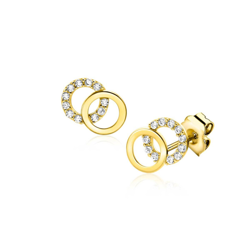 zinzi-zgo466-14-karaat-gouden-oorknopjes-met-2-cirkels-en-zirkonia-5-7-mm-breed-hoogte-8-7-mm