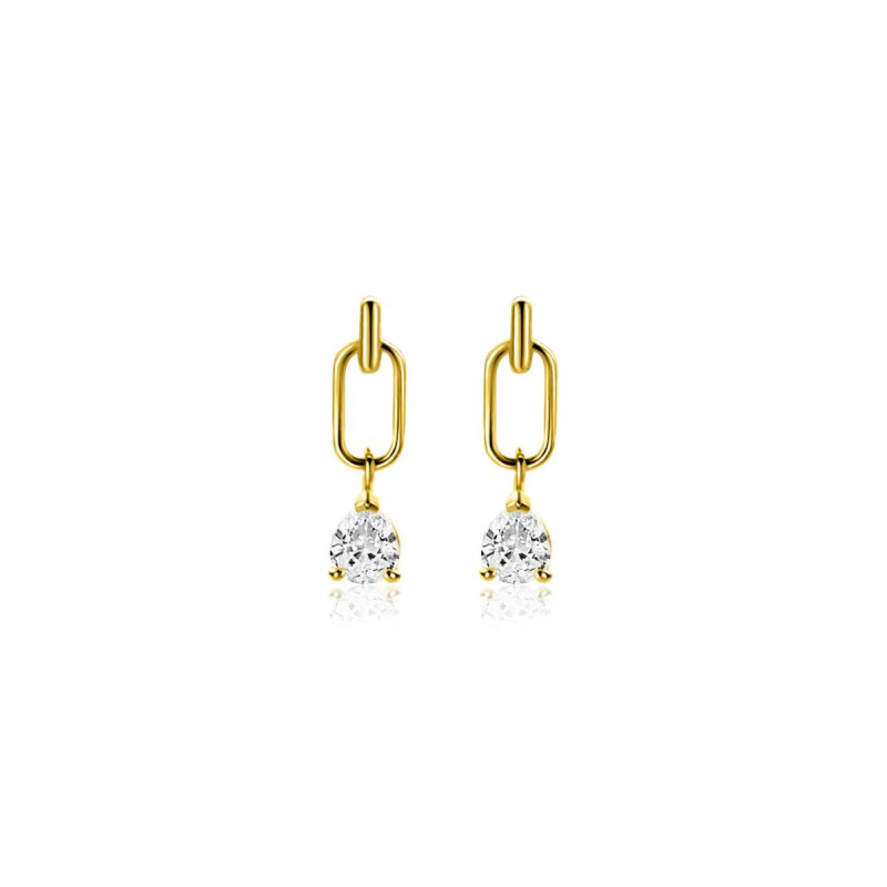 zinzi-zgo548-14-karaat-gouden-oorhangers-met-ovale-schakel-en-zirkonia-3-2-mm-breed-hoogte-12-mm