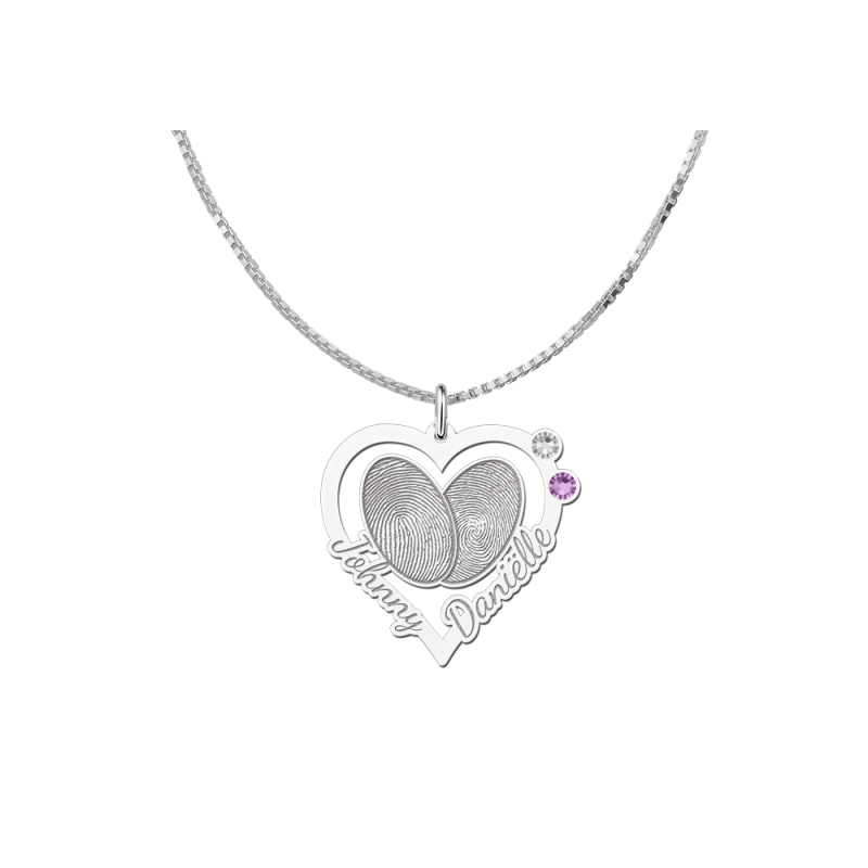 names4ever-hartjes-hanger-van-zilver-met-vingerafdrukken-namen-en-geboortestenen-28-mm