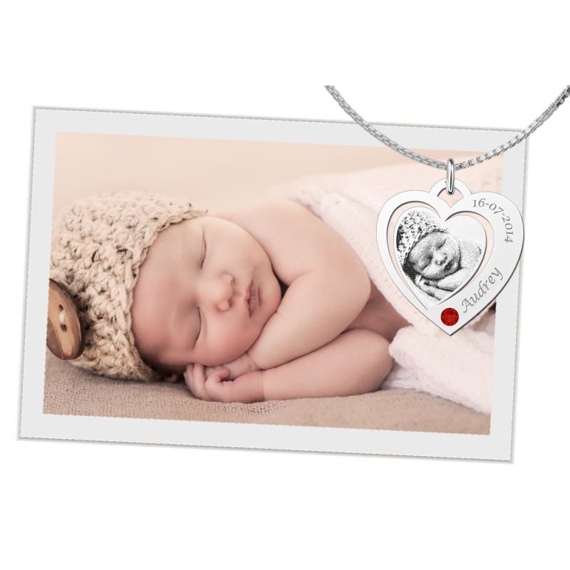 names4ever-zilveren-hartjes-hanger-met-foto-geboortesteen-en-tekst-hoogte-26-mm