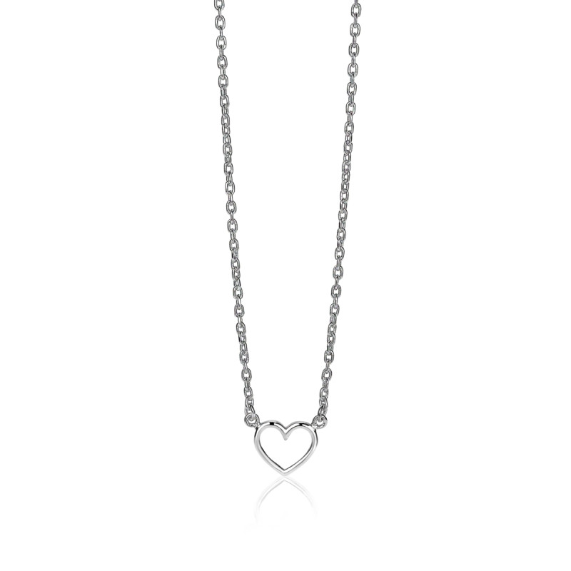 zinzi-zic1420-zilveren-ketting-met-hartvormige-hanger-10-mm-breed-lengte-40-43-cm