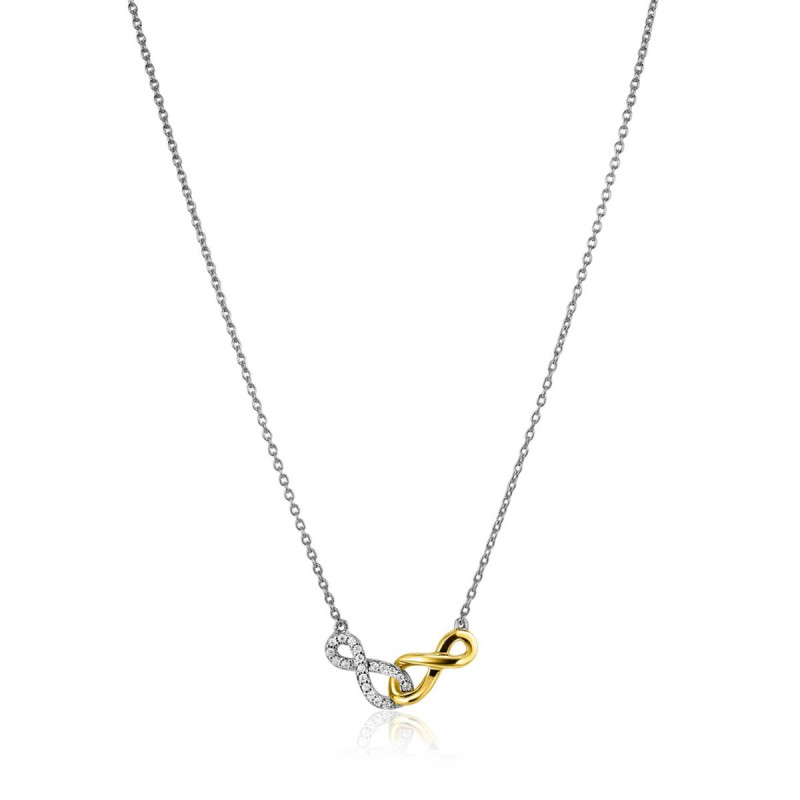zinzi-zic2649-bicolor-schakelketting-met-infinity-hanger-5-5-mm-breed-lengte-42-45-cm
