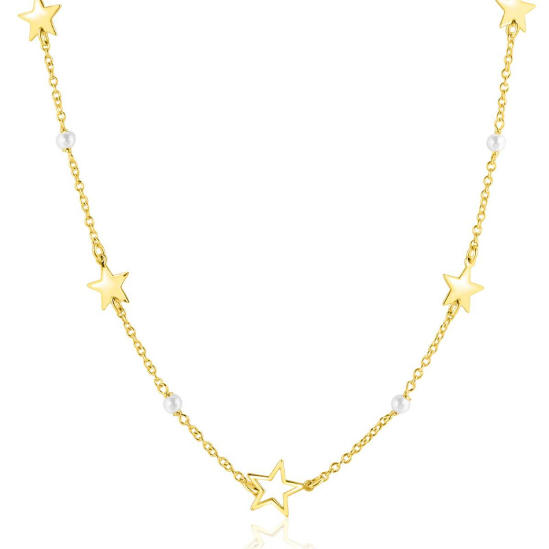 zinzi-zic2780-goudkleurige-schakelketting-met-parels-en-ster-10-mm-breed-lengte-42-47-cm