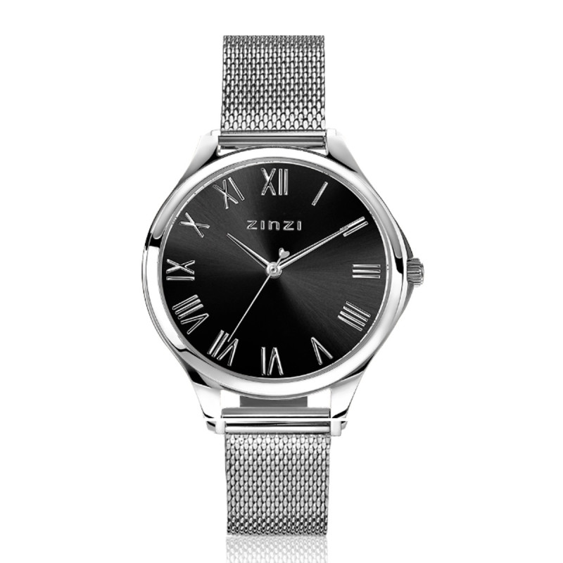 zinzi-ziw1101m-zilverkleurig-stalen-horloge-met-zwarte-wijzerplaat-en-mesh-band-o-34-mm