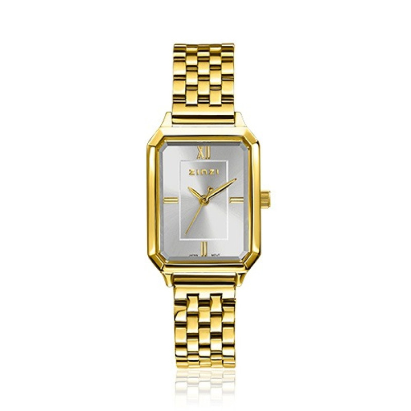 zinzi-ziw2533gb-gold-plated-stalen-horloge-met-schakels-en-zilverkleurige-wijzerplaat