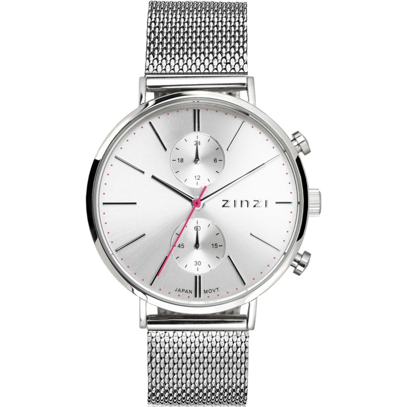 zinzi-ziw702m-zilverkleurig-stalen-horloge-met-roze-accenten-en-mesh-band-o-39-mm