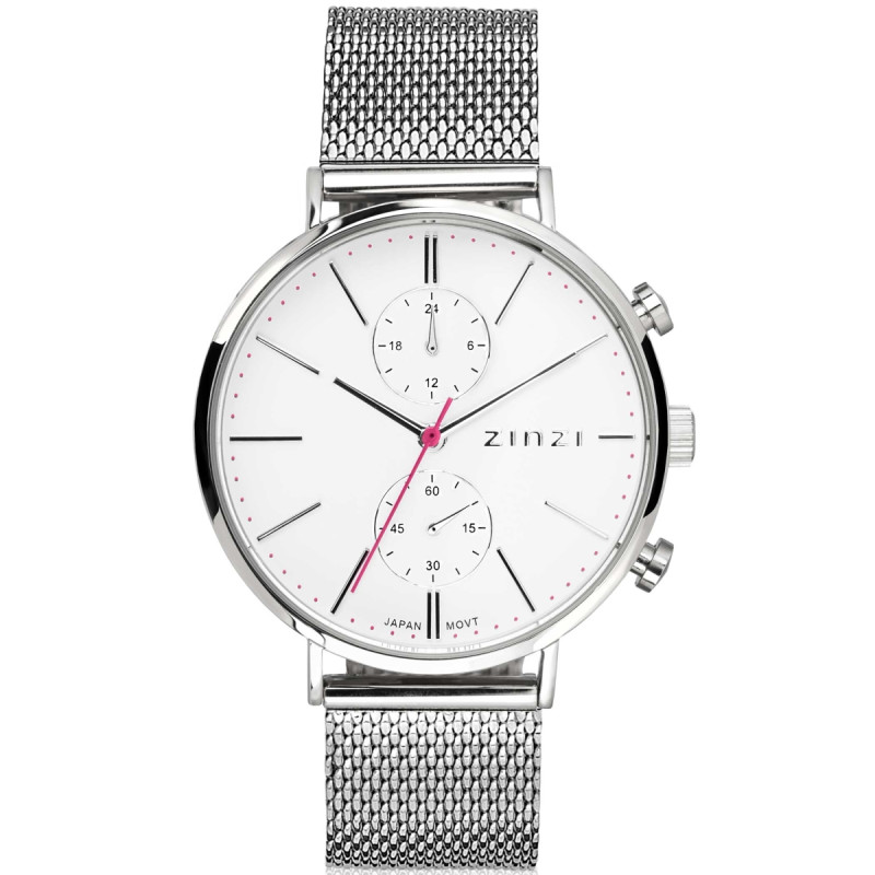 zinzi-ziw706m-zilverkleurig-stalen-mesh-horloge-met-zwart-roze-wijzerplaat-o-39-mm
