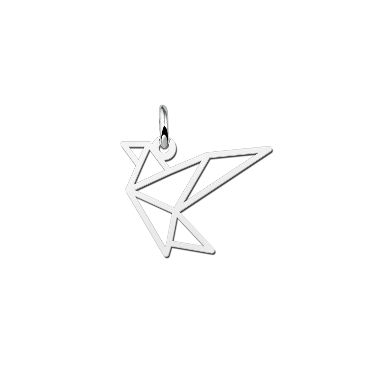 Zilveren Geometrische Hanger Vogel