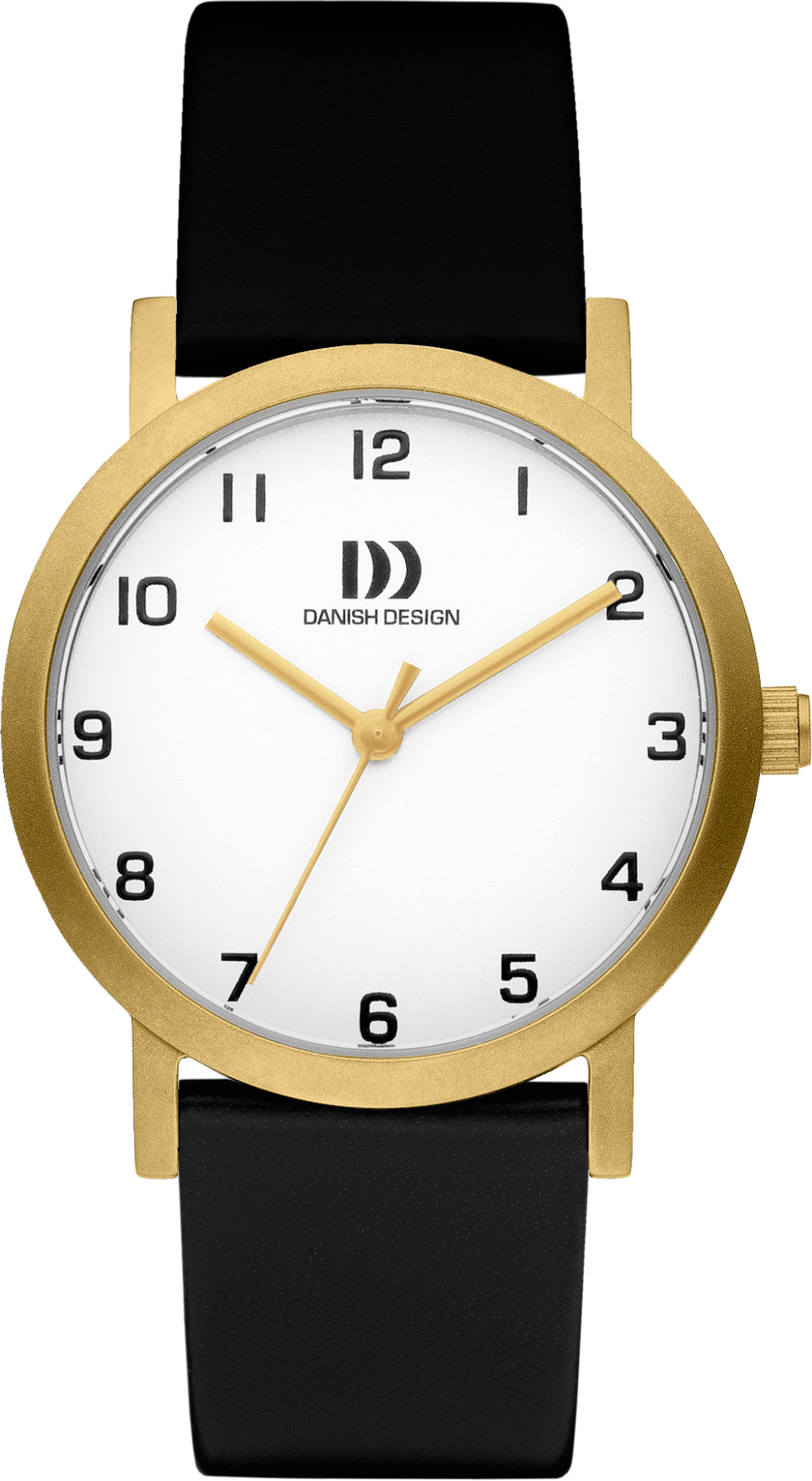 Danish Design Rhöne IV15Q1107 dameshorloge met titanium kast en lederen band - Ø 30 mm