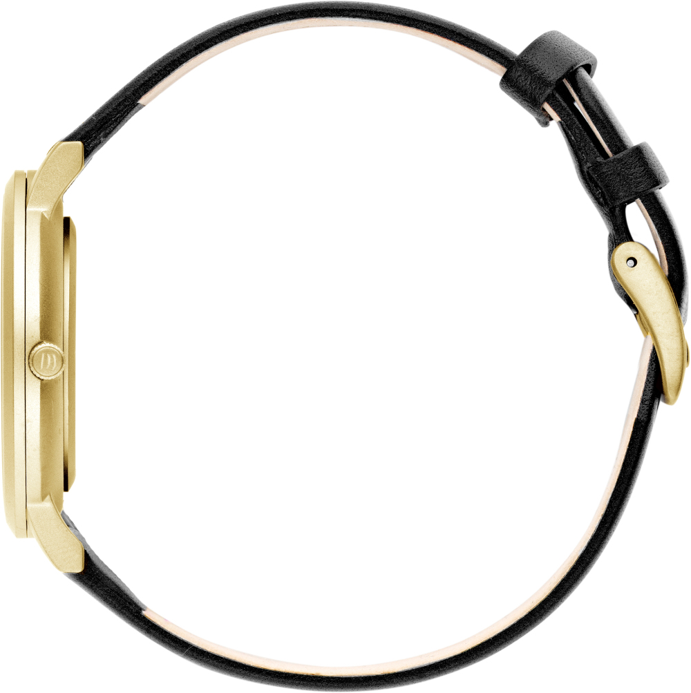 Danish Design Rhöne IV15Q1107 dameshorloge met titanium kast en lederen band - Ø 30 mm