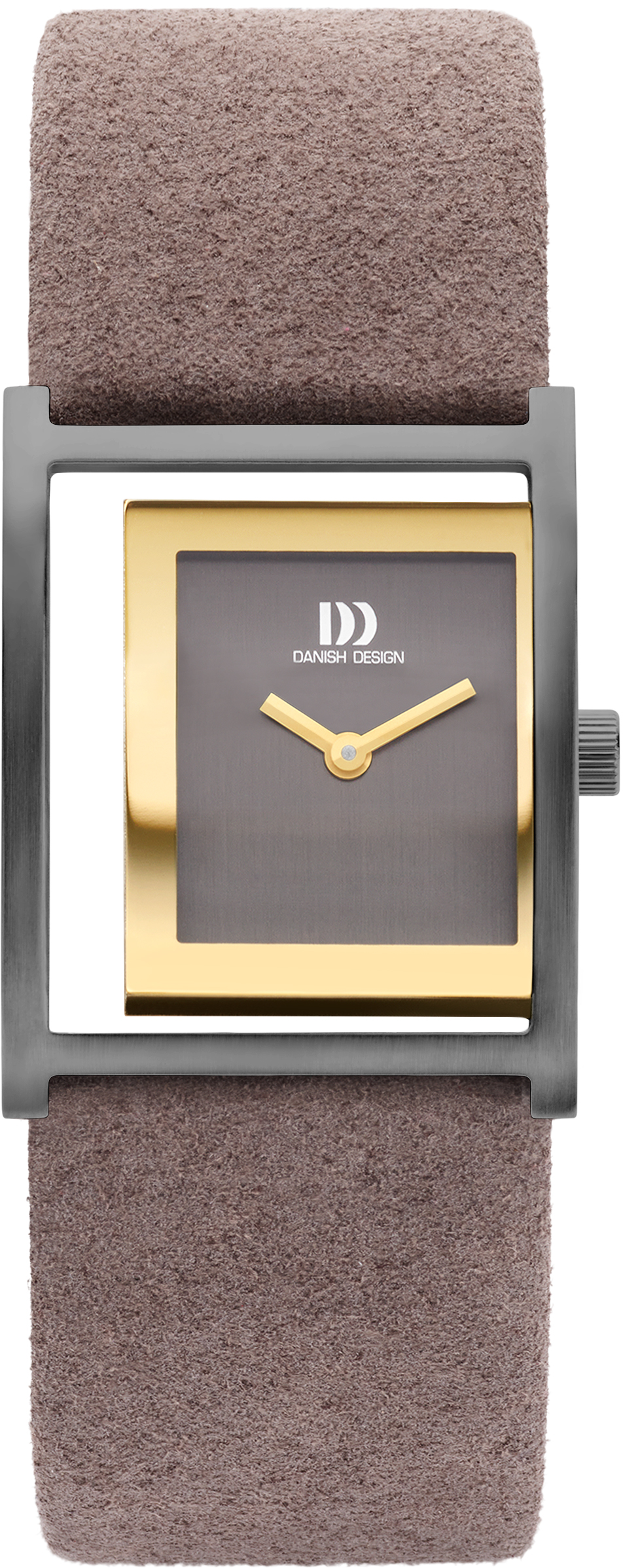 Danish Design PICO² IV16Q1292 Horloge met taupe microvezel band en taupe wijzerplaat