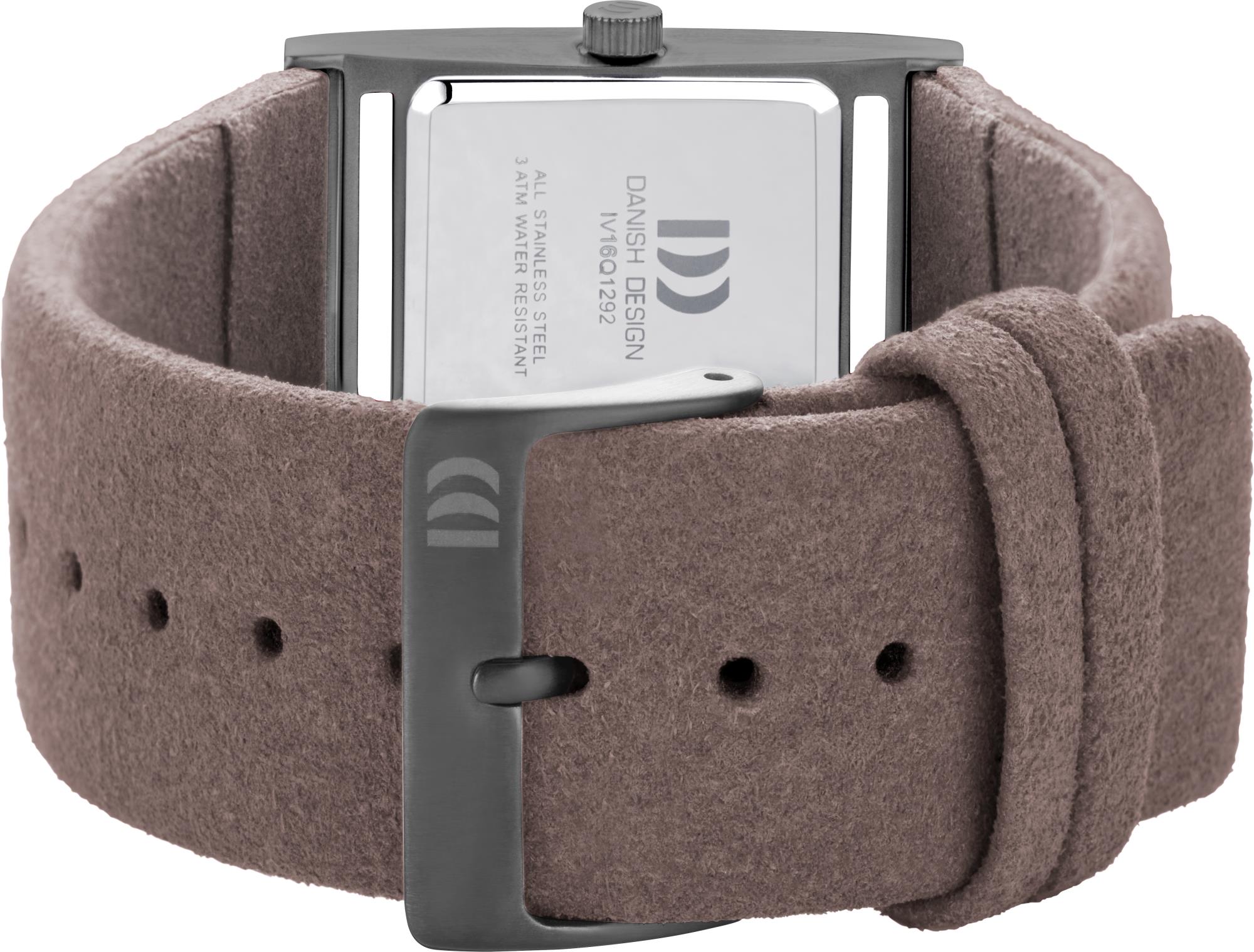 Danish Design PICO² IV16Q1292 Horloge met taupe microvezel band en taupe wijzerplaat
