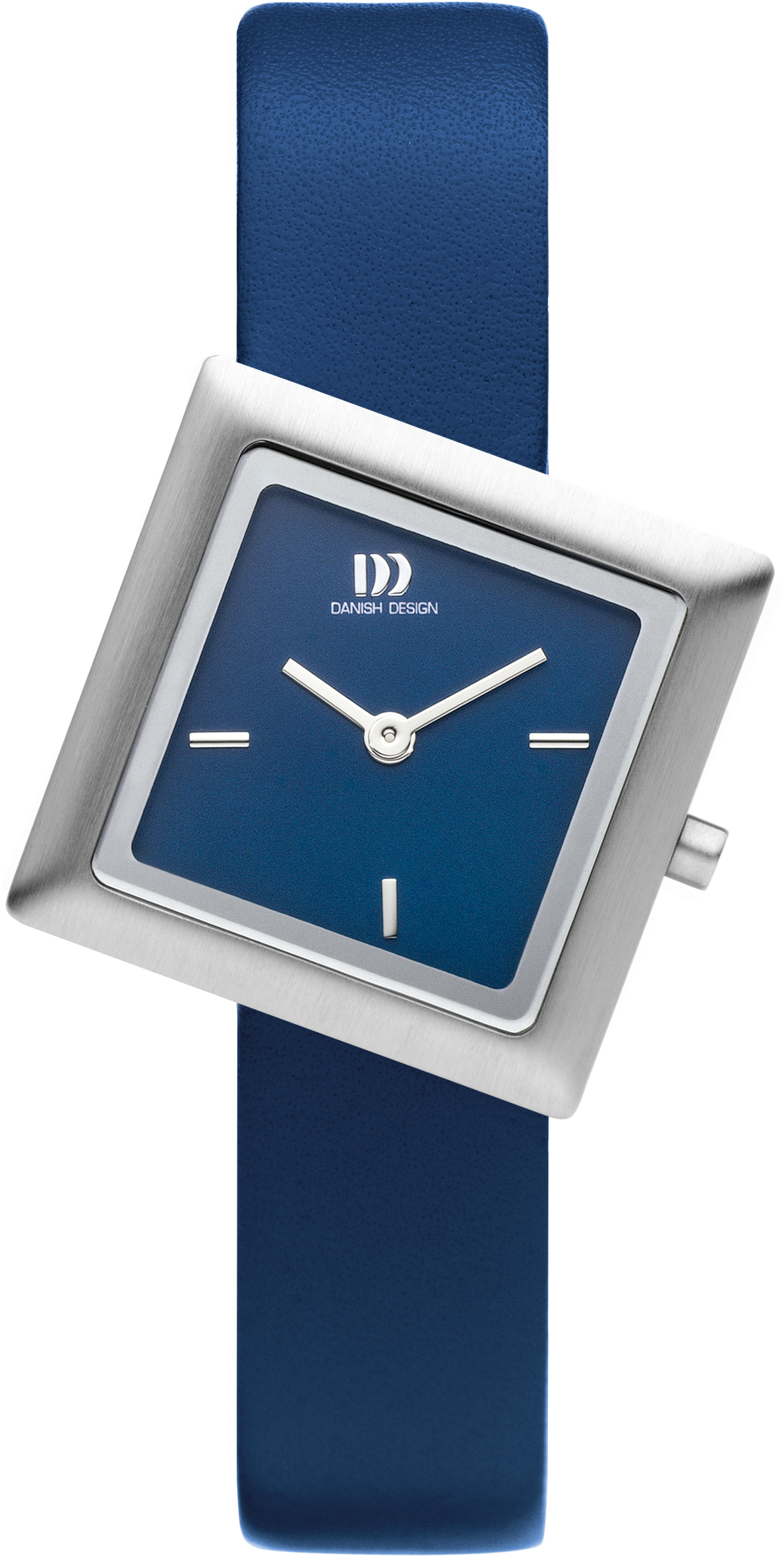 Danish Design Tilt IV22Q1286 Donkerblauw dameshorloge met zilverkleurige stalen kast 27 mm
